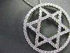 ESTATE EXTRA LARGE 2.68CT DIAMOND 14KT WHITE GOLD STAR OF DAVID PENDANT #ELV15