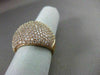 ESTATE EXTRA LARGE 3.83CT DIAMOND 14KT ROSE GOLD MULTI ROW PAVE RING BEAUTIFUL!