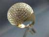ESTATE EXTRA LARGE 4.16CT DIAMOND 18KT ROSE GOLD 3D PAVE CIRCULAR DOME FUN RING