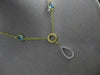 ESTATE 5.03CT DIAMOND & BLUE TOPAZ 14KT WHITE & YELLOW GOLD DROP LARIAT NECKLACE