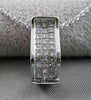 ESTATE .86CTW DIAMOND 18KT WHITE GOLD CURVED 3D FILIGREE PENDANT + CHIAN #18760
