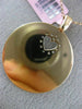 LARGE .10CT DIAMOND & AAA PURPLE MOTHER OF PEARL 14KT ROSE GOLD HEART PENDANT