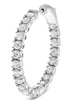 ESTATE 4.0CT DIAMOND 14KT WHITE GOLD 3D ROUND INSIDE OUT HOOP HANGING EARRINGS
