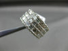ESTATE WIDE 2.26CT DIAMOND 18KT WHITE GOLD 3D MULTI ROW WEDDING ANNIVERSARY RING