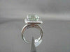 ESTATE WIDE SQUARE AAA GREEN AMETHYST & DIAMOND 7.15CTW 14KT WHITE GOLD RING