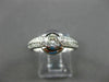 ESTATE WIDE .62CT ROUND DIAMOND 14K WHITE GOLD SEMI BEZEL FRIENDSHIP RING #11011
