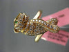 ESTATE LARGE .76CT DIAMOND & AAA TSAVSORITE 18KT ROSE GOLD HAPPY PUPPY FUN RING