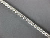 14.94CT DIAMOND 18KT WHITE GOLD THREE PRONG ETERNITY GRADUATING TENNIS NECKLACE