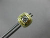 ESTATE LARGE 1.20CT DIAMOND 18KT YELLOW GOLD SOLITAIRE SQUARE HALO STUD EARRINGS