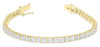 ESTATE 9.0CT DIAMOND 14KT YELLOW GOLD 3D CLASSIC ROUND TENNIS BRACELET