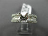 ESTATE .72CT DIAMOND 18KT WHITE GOLD ROUND & PRINCESS SEMI MOUNT ENGAGMENT RING
