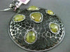 ESTATE LARGE 1.36CT DIAMOND & YELLOW SAPPHIRE 14K BLACK GOLD 3D FILIGREE PENDANT