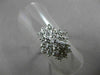 ESTATE LARGE 1.0CT ROUND DIAMOND 14KT WHITE GOLD FLOWER CLUSTER RING VVS #16302
