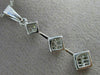 ESTATE .60CT DIAMOND 14KT WHITE GOLD 3D SQUARE INVISIBLE JOURNEY PENDANT #21222
