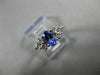 ESTATE 1.26CT DIAMOND & AAA OVAL TANZANITE 14K WHITE GOLD ENGAGEMENT RING #15096