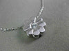 ESTATE .17CT DIAMOND 18KT WHITE GOLD 3D CLASSIC FLOWER SOLITAIRE PENDANT #23001