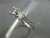 ESTATE .85CT DIAMOND 18KT WHITE GOLD FILIGREE SEMI MOUNT ENGAGEMENT RING #2423