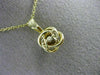 ESTATE SMALL .03CT DIAMOND 14KT YELLOW GOLD 3D FLOATING LOVE KNOT PENDANT #25417
