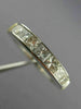 ESTATE 1.20CT DIAMOND 14KT & 18KT TWO TONE GOLD WEDDING ANNIVERSARY RING #9695