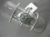 ESTATE LARGE .84CT DIAMOND 14K WHITE GOLD 3D STAR OF DAVID MULTI ROW FLOWER RING