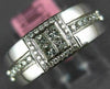 WIDE .36CT DIAMOND 18K WHITE GOLD 3D ROUND & PRINCESS INVISIBLE ANNIVERSARY RING