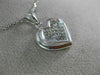ESTATE .55CT DIAMOND 14KT WHITE GOLD 3D CLASSIC INVISIBLE HEART PENDANT #14095
