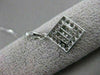 ESTATE .65CTW DIAMOND 18KT WHITE GOLD SQUARE MILGRAIN FILIGREE PENDANT #17124