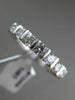 ESTATE .70CT DIAMOND 14KT WHITE GOLD 3D 7 STONE CHANNEL ANNIVERSARY RING #12459
