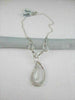 ESTATE 1.45CT DIAMOND 18KT WHITE GOLD ROUND ETOILE LOVE DESIGN DROP NECKLACE