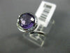 ESTATE 2.05CT DIAMOND & AAA EXTRA FACET AMETHYST 14KT WHITE GOLD SWIRL LOVE RING