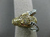 ESTATE 1.8CT FANCY COLOR DIAMOND & AAA RUBY 18k WHITE & ROSE GOLD HAPPY RAM RING