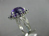 ESTATE LARGE 3.41CT AAA EXTRA FACET AMETHYST 14KT WHITE GOLD 3D FLOWER FUN RING