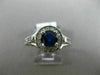 1.75CT DIAMOND & AAA ROUND SAPPHIRE 14K WHITE GOLD HALO FILIGREE ENGAGEMENT RING