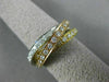 ESTATE LARGE 2.21CT DIAMOND 18K TRI COLOR GOLD ETERNITY TRINITY ANNIVERSARY RING