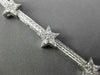 ESTATE WIDE 1.25CT DIAMOND 14KT WHITE GOLD STAR FILIGREE BRACELET BEAUTIFUL!!