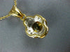 ESTATE LARGE 2.06CT DIAMOND & AAA YELLOW TOPAZ 14KT 2 TONE GOLD 3D PENDANT #489