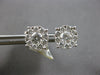 EXTRA LARGE 1.27CT DIAMOND 18KT WHITE GOLD 3D ROUND SOLITAIRE HALO STUD EARRINGS