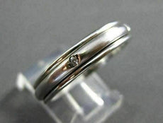 ESTATE .12CT DIAMOND 14KT WHITE GOLD FLOATING ETOILE ANNIVERSARY RING 4mm #10839
