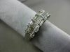 ESTATE 1.52CT ROUND & BAGUETTE DIAMOND 18KT WHITE GOLD 3D MULTI ROW WEDDING RING