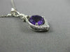 ESTATE 2.02CT DIAMOND & AAA AMETHYST 14KT WHITE GOLD FILIGREE MILGRAIN PENDANT