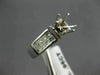 WIDE .96CT DIAMOND 14KT WHITE GOLD 3D PRINCESS SEMI MOUNT ENGAGEMENT RING #18891