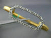ESTATE LARGE .74CT DIAMOND 18K WHITE & YELLOW GOLD MATTE & SHINY BANGLE BRACELET