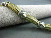 ESTATE 1.10CT DIAMOND 14KT WHITE & YELLOW GOLD "X" DESIGN LOVE BRACELET #15597