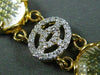 ESTATE WIDE 2.25CT DIAMOND & YELLOW TOPAZ 18KT TWO TONE GOLD 3D OVAL BRACELET