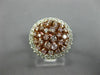ESTATE WIDE .99CT WHITE & PINK DIAMOND 18KT WHITE & ROSE GOLD CIRCULAR FUN RING