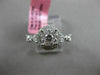 ESTATE .58CT ROUND DIAMOND 18KT WHITE GOLD DOUBLE HALO ENGAGEMENT PROMISE RING