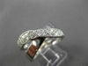 ESTATE LARGE .70CT DIAMOND 14KT WHITE GOLD OVERLAPPING X DESIGN FUN RING #14143