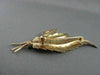 ESTATE LARGE HANDCRAFTED 18KT YELLOW GOLD 3 LEAF FILIGREE PIN BROOCH  #975