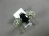 ANTIQUE 1.50CT DIAMOND & AAA OVAL SAPPHIRE 14KT WHITE GOLD HEART ENGAGEMENT RING