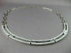 ESTATE WIDE 3.45CT DIAMOND 14KT WHITE GOLD FLAT CHOKER NECKLACE AMAZING #654